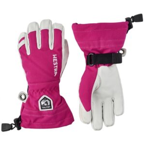 Hestra Army Leather Heli Ski, guanti da sci, junior, rosa