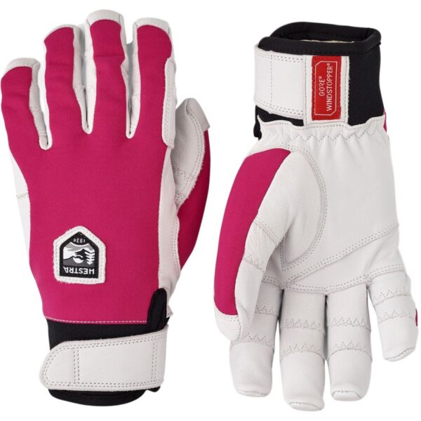 Hestra Ergo Grip Active, skihandsker, pink/hvid