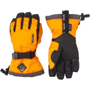 Hestra Gauntlet CZone Jr, guantes de esquí junior, naranja/gris oscuro
