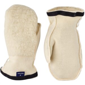 Hestra Heli Ski Wool Liner, inner glove, white