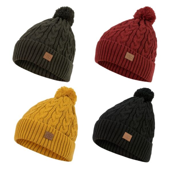 Hue med kvast - Beira Lined Bobble Hat