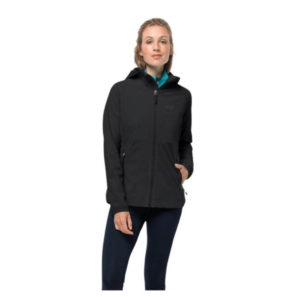 Jakke til dame - Jack Wolfskin Go Hike Softshell W - Sort