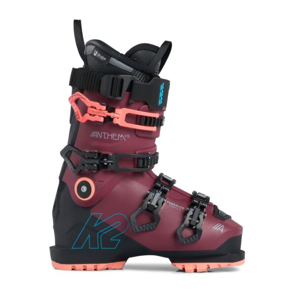 K2 Anthem 115 MV，滑雪靴，女士，深红色