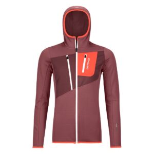 Ortovox Fleece Grid Hoody, dame, lilla