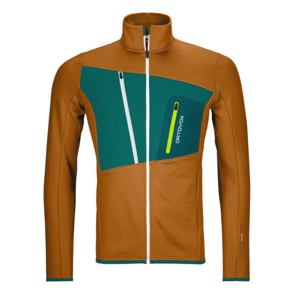 Ortovox Fleece Grid Jacket, herre, orange