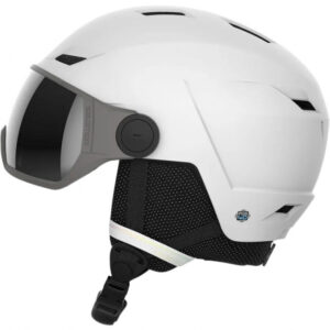 Salomon Icon LT Visor FLS, skihjelm med visir, hvid