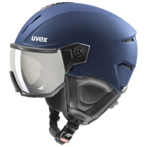 Uvex Instinct Visor, casco da sci con visiera, blu scuro