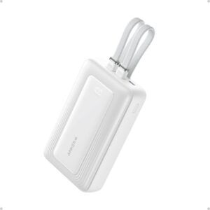 Anker (20K.30W Built-In USB-C+Lightning Cable) Powerbank - Hvid - 20000 mAh