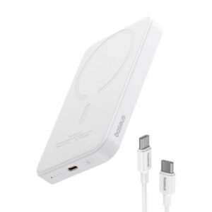 Baseus Magnetic Mini Powerbank 5000mAh 20W (White) Powerbank - Hvid - 5000 mAh