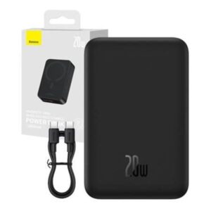 Baseus Powerbank Magnetic Mini 20000mAh 20W MagSaf Powerbank - Sort - 20000 mAh
