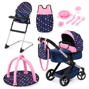 Bayer Design Doll's Pram Xeo Deluxe Set - Navy (17016AD)