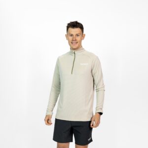 GROUND-TECH 1/4 ZIP SHIRT (MEN) - Beige