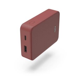 Hama Powerbank Colour 10 10000mAh USB-C+USB-A Red Powerbank - Rød - 10000 mAh