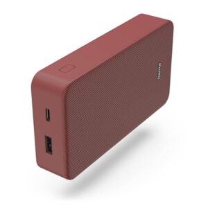 Hama Powerbank Colour 20 20000mAh USB-C+USB-A Red Powerbank - Rød - 20000 mAh