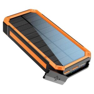 Lippa 20.000 mAh Solar Powerbank 1 x USB-C PD & 3 x USB-A Output Powerbank - 20000 Ah