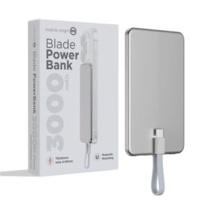 Mobile Origin Blade PowerBank 3000mAh silver Powerbank - Sølv - 3000 mAh