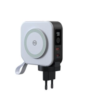 Mobile Origin Powerbank 10 000mAh and Travel Charger - Lightning and USB-C cable - white Powerbank - Hvid - 10000 mAh