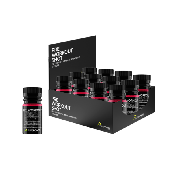 Pre-Workout shot (PWO) Røde bær 12x60 ml