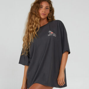 Salty Crew Joy Cover Up Tee - Charcoal - S/M