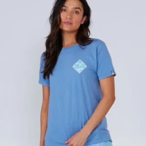 Salty Crew Printed Tippet Boyfriend Tee - Blue Dusk