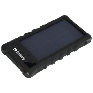Sandberg Outdoor Solar Powerbank 16000 - solar power bank Li-Ion Powerbank - Sort - 16000 mAh