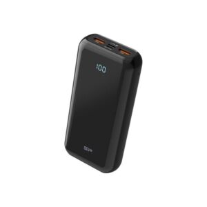 Silicon Power QS28 power bank - Li-pol - 2 x USB 24 pin USB-C - 18 Watt Powerbank - Sort - 20000 mAh