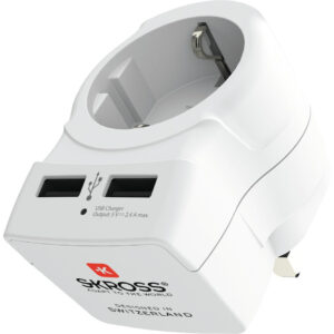 Skross Adapter - EU til UK med USB