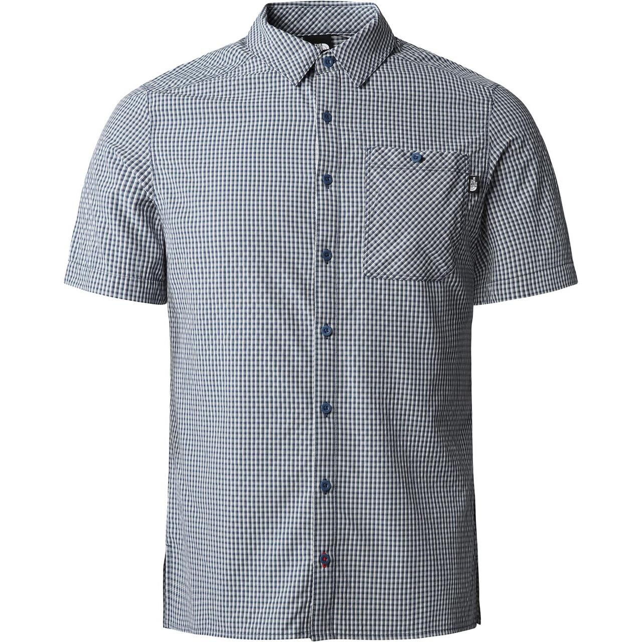 The North Face Mens S/S Hypress Shirt (Blå (SHADY BLUE PLAID) Small)