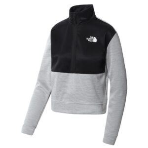 The North Face Womens MA 1/4 Zip Fleece (Grå (TNF LIGHT GREY HTHR/TNF BLACK) Large)