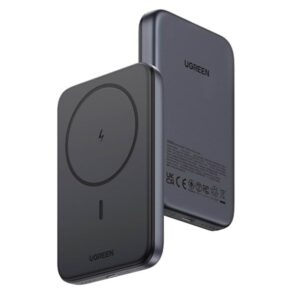 UGREEN 10000mah Magnetic Wireless Power Bank Space Grey Powerbank - Grå - 10000 mAh
