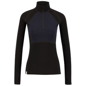 Ulvang Peak Map Half Zip, skiundertrøje, dame, sort/mørkeblå