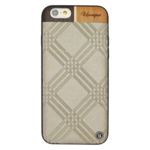 Uunique embossed wooden shell cover til iPhone 6/6s/7/8, Sølv