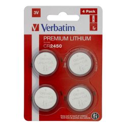 Verbatim Lithium Battery Cr2450 3v 4 Pack - Batteri