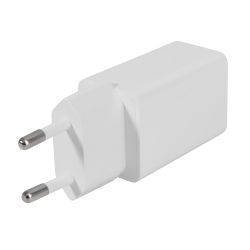 Deltaco Usb-vægoplader, 2x Usb-a, 2,4 A, I Alt 12 W, Hvid