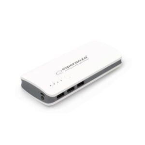 Esperanza POWER BANK RADIUM 8000MAH WHITE/GRAY Powerbank - Hvid - 8000 mAh