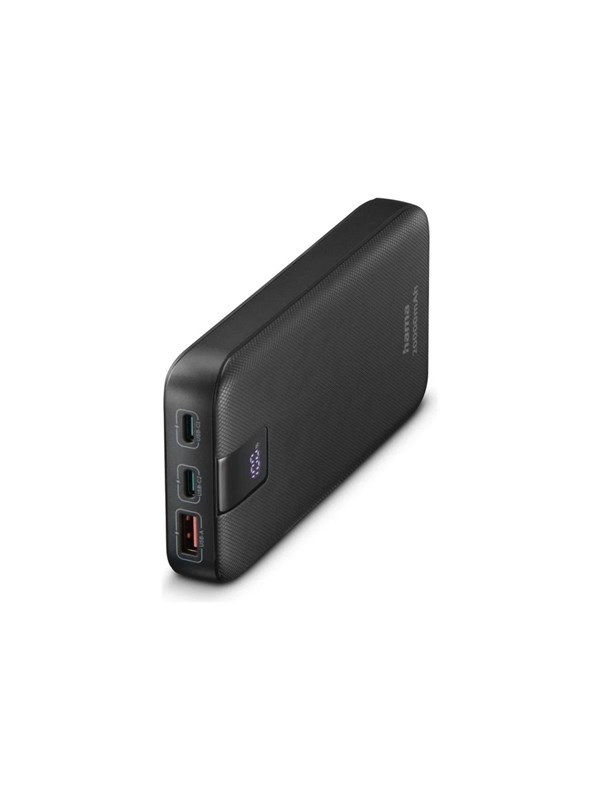 Hama PD 20 Power Pack 20000 mAh 2x USB-C USB-A Fast Charging Anthracite Powerbank - Sort - 20000 mAh
