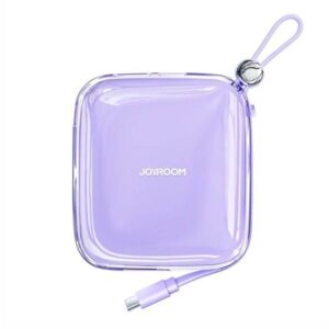 Joyroom Powerbank JR-L004 Jelly 10000mAh USB C (purple) Powerbank - Lilla - 10000 mAh