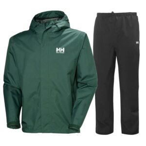 Helly Hansen Seven J regnsæt, herre, mørkegrøn/sort