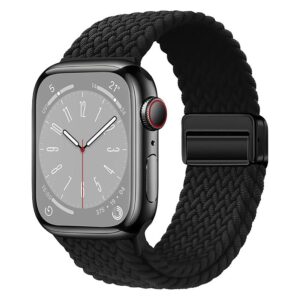 Lippa Apple Watch Nylon Rem inkl. Magnetisk Lås 42/44/45/46/49 mm, Sort