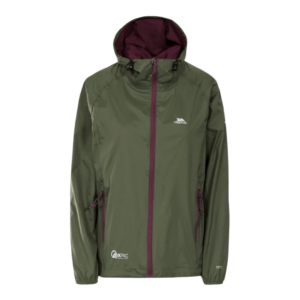 Regnjakke dame - Trespass Qikpac - Grøn