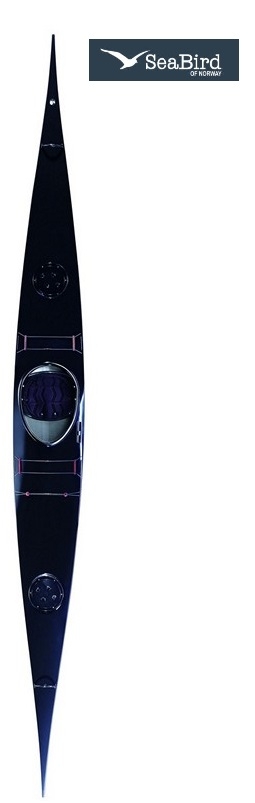 SeaBird Black Pearl HV Havkajak I Grønlænder design Glasfiber med finne