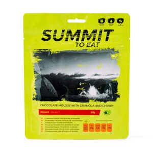 Summit to Eat menu Chokolademousse med granola og kirsebær