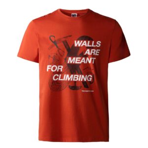 The North Face Mens Outdoor S/S Graphic Tee (Orange (RUSTED BRONZE) Large)