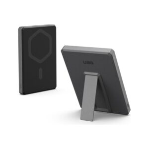 UAG wireless power bank - ultra slim with stand MagSafe compatible - 24 pin USB-C - 20 Watt Powerbank - Grå - 5000 mAh