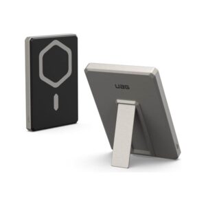 UAG wireless power bank - ultra slim with stand MagSafe compatible - 24 pin USB-C - 20 Watt Powerbank - Sort - 5000 mAh
