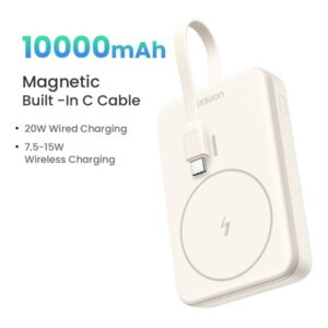 UGREEN 10000mah Magnetic Wireless Power Bank Powerbank - Beige - 10000 mAh