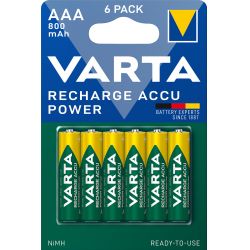 Varta Recharge Charge Accu Power Aaa 800mah 6 Pack